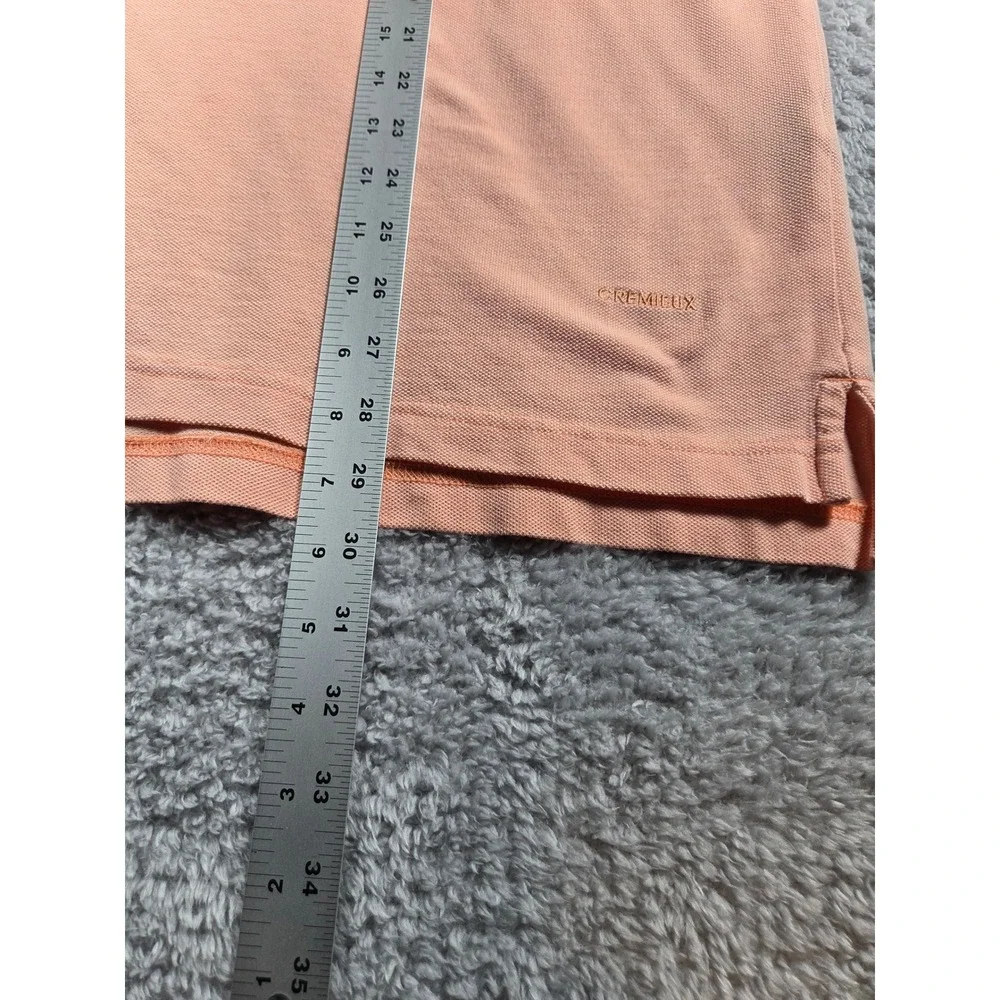 Daniel Cremieux Classics Mens‎ Large Peach Pique Cotton Short Sleeve Polo Shirt